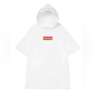 NIB Supreme Rain Poncho in White / Red One Size